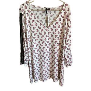 New Directions Curvy 3X Blouse top Paisley NWT retail $48 faux leather